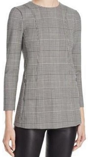 Theory Lauret Plaid Top
